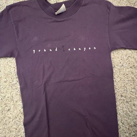 VTG 90s Grand Canyon Tee Shirt Fred Harvey USA Made Small Purple Short Sleeve - Picture 9 of 12